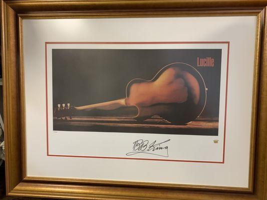 Lucille - BBKing authograph and certificate of authenticity