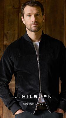 Step up your style game with our Fall 2025 collection! Check out this gentleman in a luxurious velvet bomber jacket and custom pieces. Book