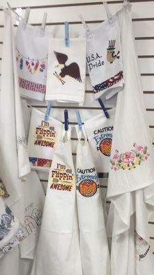 Doilies and hand made towels and linens