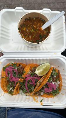 All no red sauce and small consume