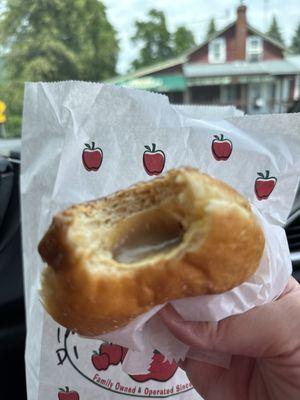 Maple iced, maple cream filled donut!