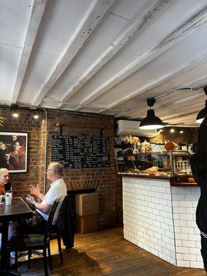 Menu and seating area