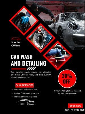 Scooter Car Washing