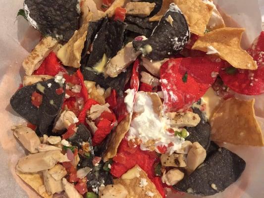 What was left of my nasty nachos after I "ate" my lunch.