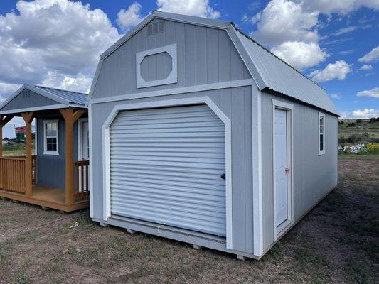 Lofted barn garage
