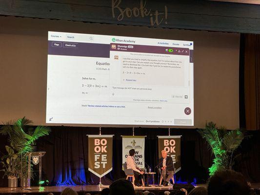 An interactive discussion about AI with Sal Khan from the Khan Academy and Walter Isaacson