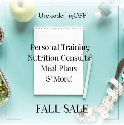 Check out our fall sale! Shoot us an email at annabaileynutritionconsulting@gmail.com for more information.