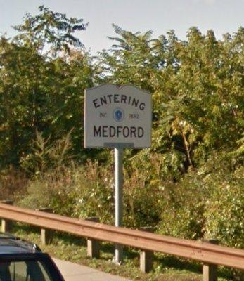 Entering Medford on Route 16 from Everett.