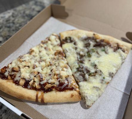 Slices Bbq Chicken & CheeseSteak.