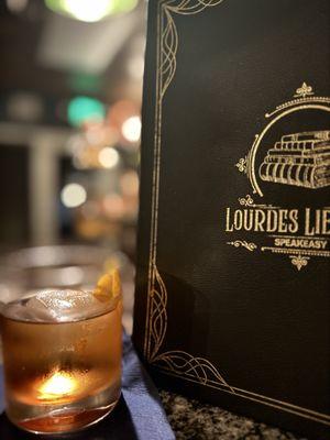 Smoked old fashion and the menu