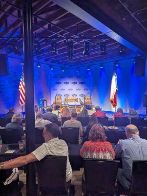 Intimate awesome listening room at The Augustus