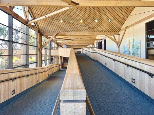 Ramp up to the second floor.