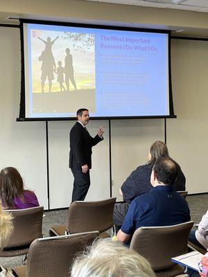 Attend one of our FREE live seminars to learn how to build a solid estate plan for you and your family.