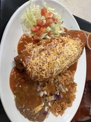 Shredded beef chimichanga