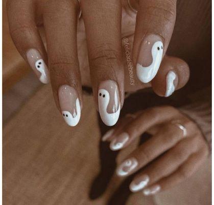 Ghost Nail Art Inspo