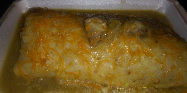 WET CHILE VERDE BURRITO