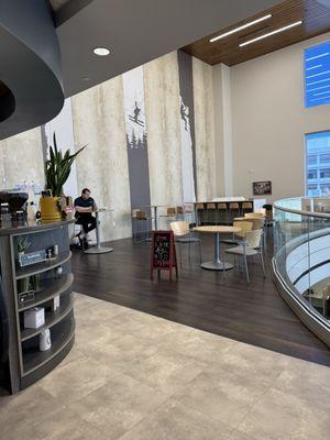 Nice sitting area at The Roost Cafe on the 2nd floor