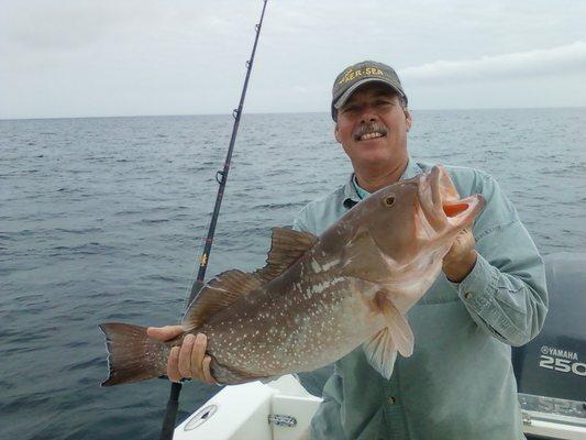 Don fishing again with nice red grouper