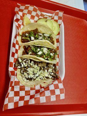 Tacos asada y adobada