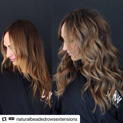 Have the hair of your dreams. #naturalbeadedrowsextentions #rebeccaspencestyling