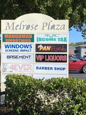 Mall sign on the street.