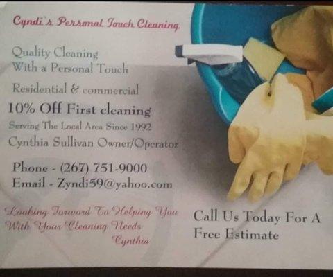 Cyndi's Personal Touch Cleaning
