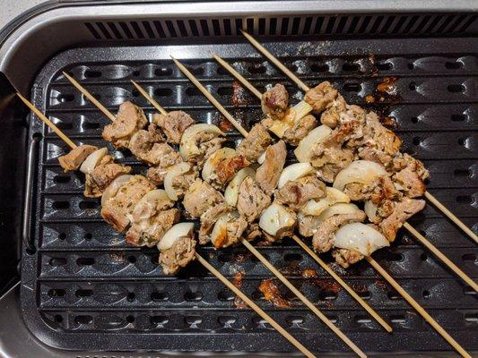 I found a recipe for Chicken Souvlaki after reading about it in a book! It was fun to have the ingredients for that!