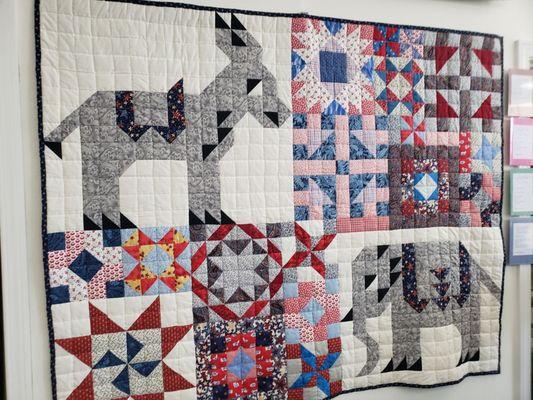 A unique "politi-quilt."