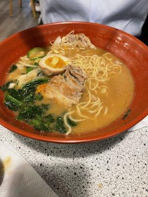 Miso garlic ramen with pork belly