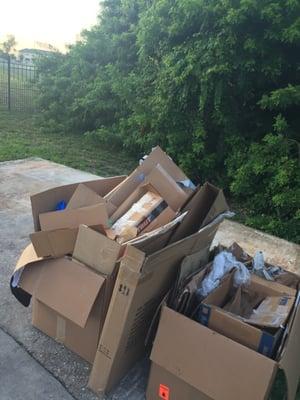 No Dumpster! Pay the bills and they won't remove the dumpster!