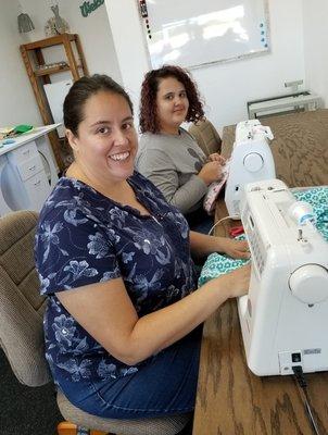 Sewing classes are also available, group or private lessons.
