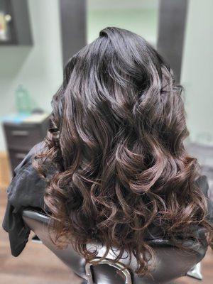 Beautiful sew-in maintenance and style