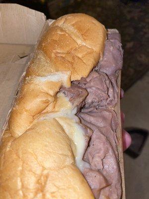 My sloppy/cold French dip
