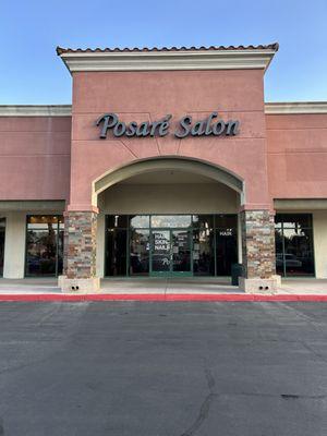 Posaré Salón - located in the same parking lot as Dublin Donuts, and Panda Express.