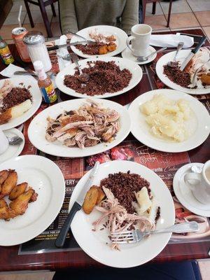 So much food! Family style lechon