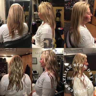 Before and after of extensions on this gorgeous client. Happy client after 3 years.