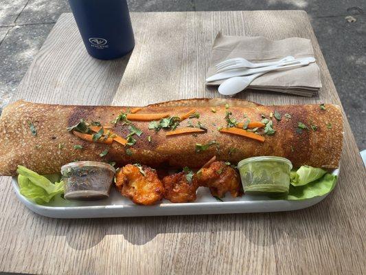 Organic potato,,,,green peas Dosa