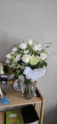 Sympathy floral arrangement