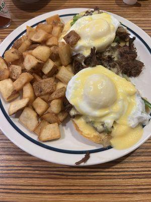 Spicy Poblano Eggs Benedict