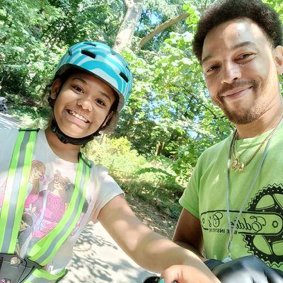 New York City's number #1 top bicycle instructor. Mr.Eddie C. with another proud and satisfied cyclist.