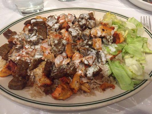 New York style gyro with chicken and lamb