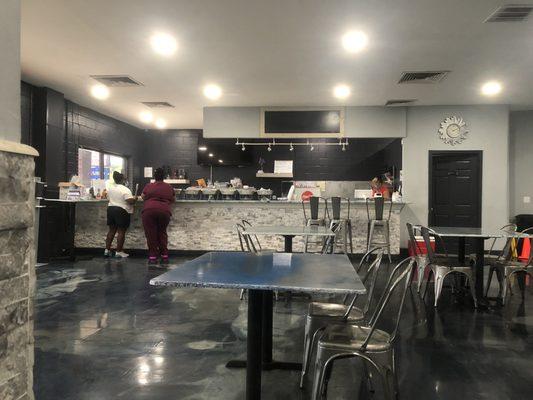 Decor and serving counter