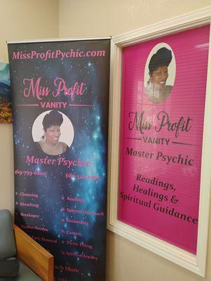 My posters of appetizing the waiting room area before you enter into my office