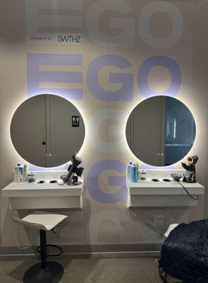 Beauty bar with Dyson products