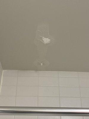 Badly repainted and leaked again. Moved in last year.