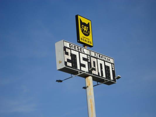 Current prices sign.