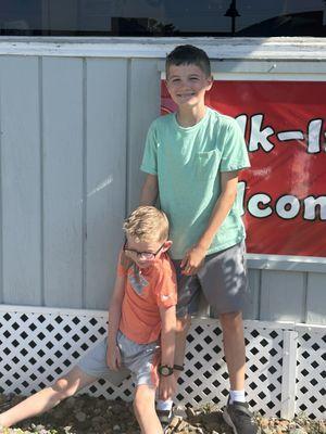 Brothers after fabulous haircuts