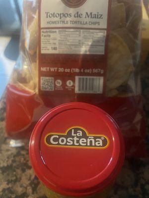 Ok the green salsa was too salty but the chips r tasty