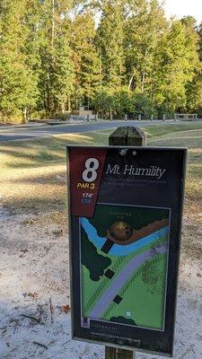 Inspirational messages at each tee.