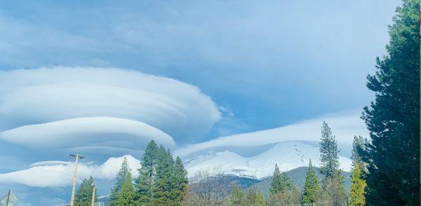 Lenticular Clouds over Mt. Shasta
